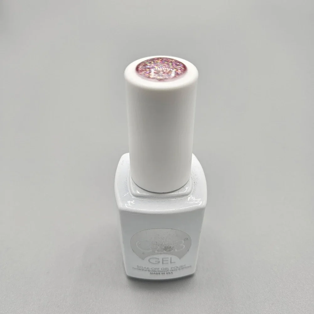 Color Club Gel Soak-Off Polish GEL1194 Top Shelf Pink‎ Holographic Glitter 0.5oz